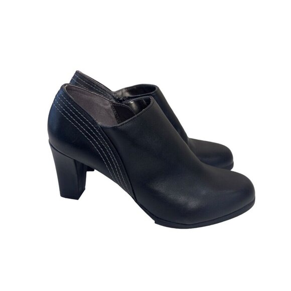 Life Stride Jacinda Velocity 2.0 Women SZ 10M Black Ankle 3''Heel Booties - Picture 7 of 12